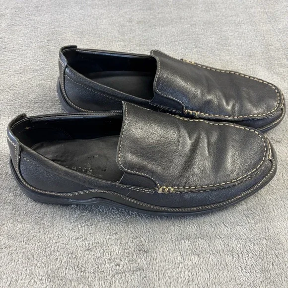 Cole Haan Shoes Mens 11M Tucker Venetian Black Leather Loafers Slip On C03557